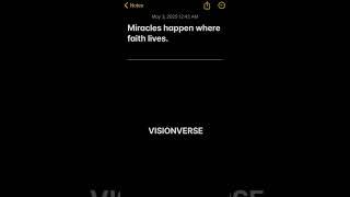 Where Faith Lives, Miracles Bloom | VISIONVERSE