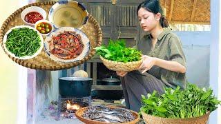 Country Home Cooking Delights: Vietnamese Braised Fish, Water Spinach Soup | Lam Anh Countryside