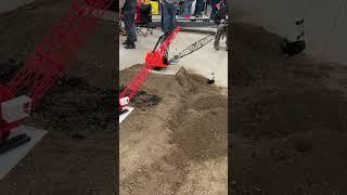 Digital printed RC dragline excavators digging dirt