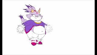 Blaze The Cat Drinks The Fattening Potion!