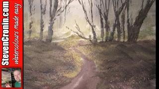 Watercolour painting lesson featuring Ashridge Woods