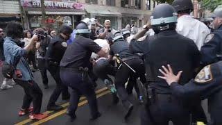 NYPD clash with pro-Palestine protest in Brooklyn leads to 40 arrests