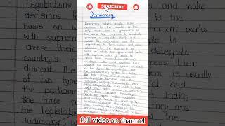 essay on democracy || democracy essay || #democracy  #essay #shorts #viral #trending #education