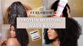 Protein + Moisture Balance Wash & Go Routine!