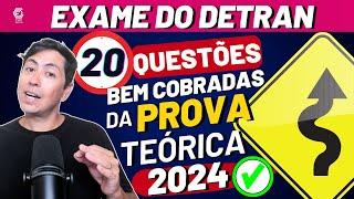 Prova do Detran REVISÃO 2024 , 20 QUESTÕES COMENTADAS DO EXAME TEÓRICO, Legislação de trânsito