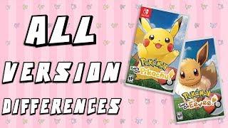 All Version Differences in Pokemon Let's Go Pikachu & Eevee