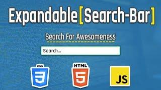 Let's Create an Expandable Search Bar on Vanilla JS and CSS With Animation