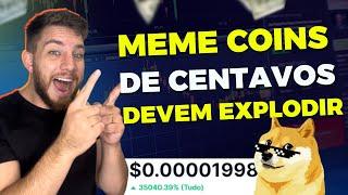 10 CRIPTOMOEDAS MEMES QUE PODEM EXPLODIR MUITO EM BREVE COM A ALTA DO BITCOIN