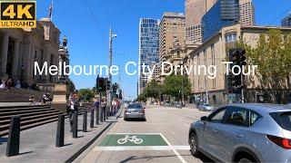 Driving Tour Around Melbourne City | Melbourne Australia | 4K UHD