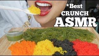 ASMR *BEST CRUNCHY EATING SOUNDS (Tobiko Eggs + Seagrapes) NO TALKING | SAS-ASMR