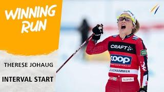 Johaug sends home fans wild with 10k win | FIS Cross Country World Cup 24-25