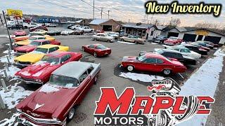 American Muscle Cars Maple Motors Inventory 1/13/25 Classic Car Update Hotrods  Deals Rides For Sale