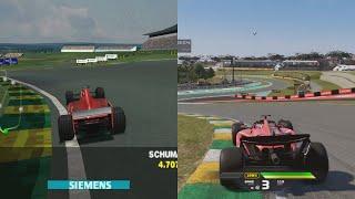 Evolution of Senna Curve at Interlagos in F1 Racing Games (1996 - 2024)