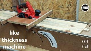 A Perfect Hand Planer Bench - Homemade Thickness Machine