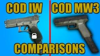 ALL GUNS COMPARISONS - Comparing Weapons to Older Call of Duty's - "INFINITE WARFARE" GAMEPLAY (IW)