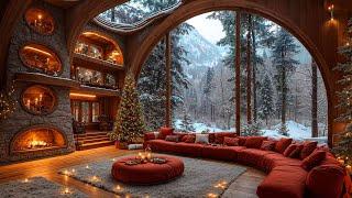 Christmas Relaxing Jazz Instrumental Music  Cozy Christmas Ambience with Fireplace Sounds to Unwind