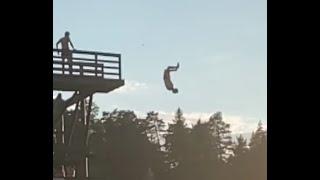 Insane backflip parkour jump 30 feet