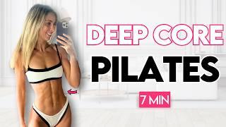 7 min Lower Abs Burn Pilates Challenge | At Home Workout