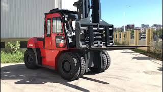 STMA 10ton diesel forklift with cab and air conditioner & heater and side shifter & fork positioner