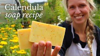 How to Make Calendula Soap  a cold process calendula soap recipe