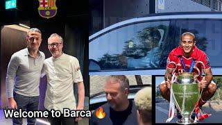  BREAKING NEWS‼️, Thiago Alcantara ARRIVES in Barcelona , Hansi Flick meets him and ready to start