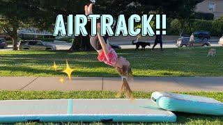 EZ GLAM GYMNASTICS AIRTRACK REVIEW!