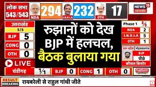 🟢LIVE Lok Sabha Election Results: रुझानों के बाद BJP में हलचल, बैठक बुलाया | Breaking News | N18ER