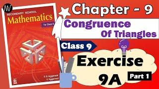 Congruence of Triangles || Class 9 || Exercise 9A || Chapter 9 ||R S Aggarwal