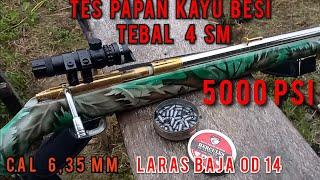 SENAPAN PCP CAL 6Mm ACCURACY TEST AND POWER 1200 FPS The strongest PCP@hunterskaliberdebu909