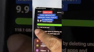 Cara mengatasi memori yang sudah penuh di Android