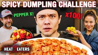 Matt Stonie Takes on the 100 Dumpling Pepper X Challenge | Heat Eaters