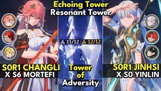 S0R1 Changli & S0R1 Jinhsi | ToA Echoing Tower 11 Crests & Resonant Tower 12 Crests |Wuthering Waves