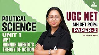 UGC NET Political Science Unit 1 | WPT Hannah Arendt's Theory of Action By Sanskriti Ma'am