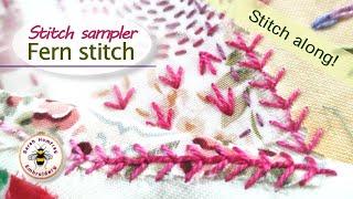 Fern stitch tutorial - easily work single stitches, rows, cover edges and represent plants!