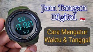 Cara Mengatur Waktu  & Tanggal  Jam Tangan Digital? (Cara Setting Sport LED Watch )