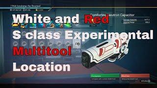 White and Red S class Experimental Multitool Location. Found by lavalamp64. No Man's Sky. Prisms.