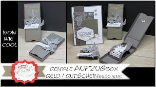 Geniale Aufzugbox für Gutscheine / Geldgeschenke - Hebebox - Schwebebox - Stampin´Up! - Anleitung