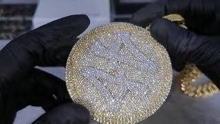 Spin Iced Gold-Plated 3D Big 44 Disc BlingBling Necklace | Guu Jewelry | Hip Hop Jewelry