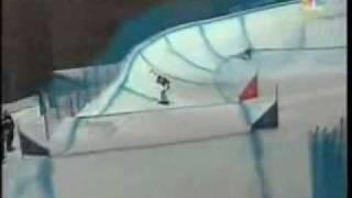 Women's snowboarding Race 2006 Olympics - Jacobellis.wmv