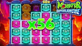 UNEXPECTED HUGE 50x MULTIPLIER FROM THE FIRST SPIN!! (Monster Superlanche)