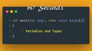 Variables and Types in C++ | #60seconds | One Minute | #anooptube | #oneminute