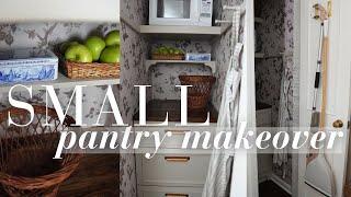 English Inspired Pantry + small space storage solutions