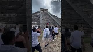 WATCH this tourist get mobbed after climbing ancient Mayan pyramid  #shorts | NY Post