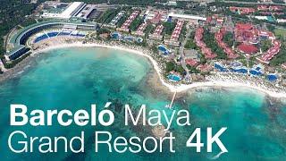 Barceló Maya Grand Resort by Drone 4K | Review of Riviera, Beach, Caribe, Colonial, Tropical, Palace