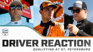 Drivers react to qualifying for Firestone Grand Prix of St. Petersburg | INDYCAR