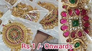 #chickpet Bangalore Rs.1/- Wholesale Imitation jewellery All over World shipping Available