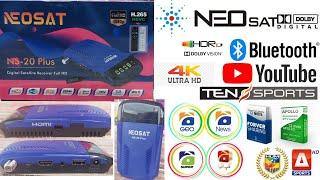 NEOSAT NS-20 PLUS New Model 2022 Built-in Wi-Fi Dolby Plus GM Screen Forever H.265 Unboxing Reviews