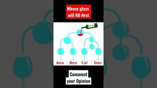 Brain teaser puzzle || can you identify whose glass will fill first  in 20 seconds || IQ test