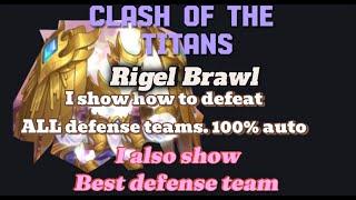 Best Team Rigel Clash of The Titans Brawl Hero Wars