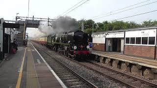 SR Light Pacific 34046 'Braunton' at Winsford Railway Station with 'The Lakelander'